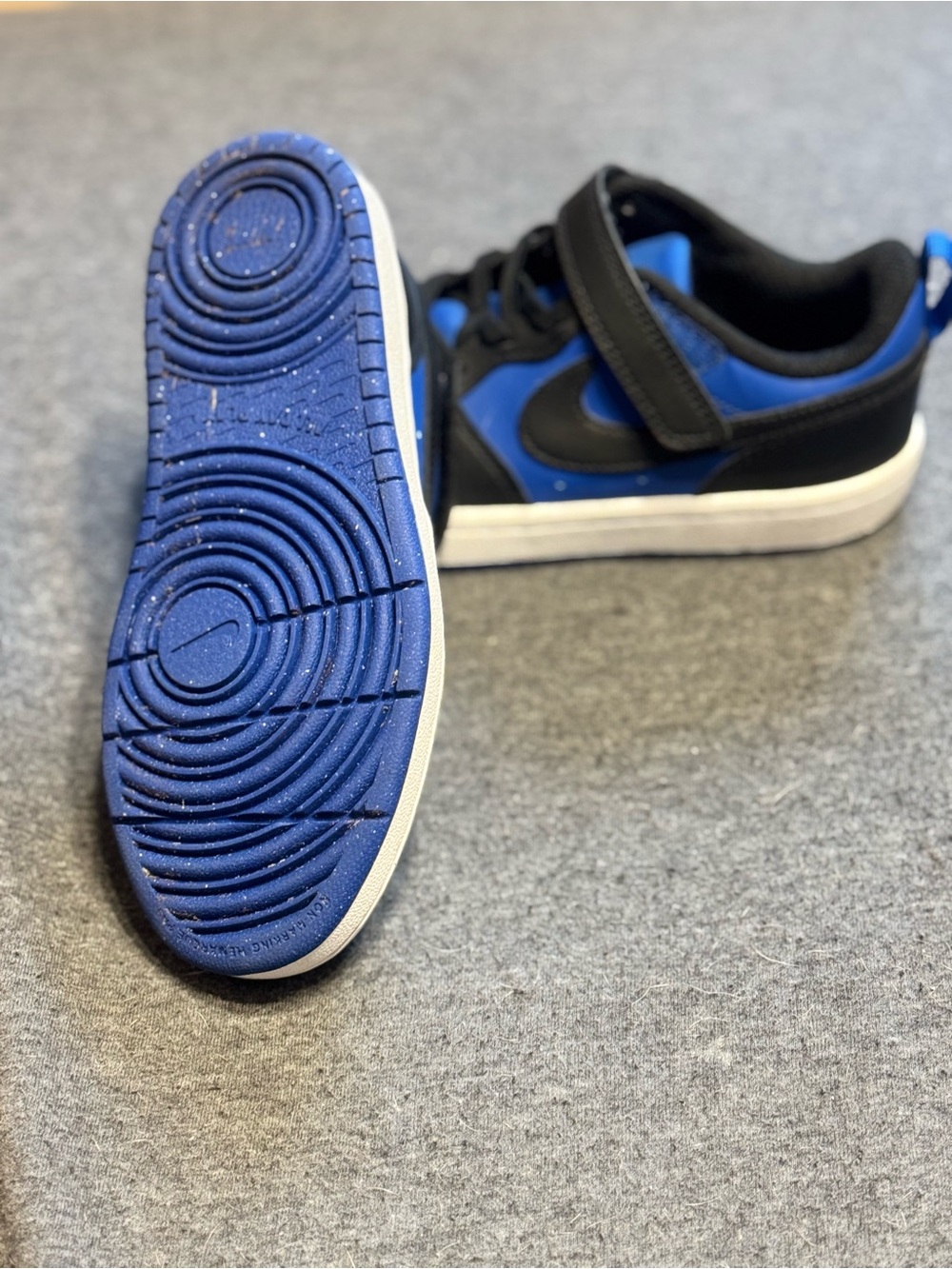 Nike Court Borough Low Recraft Toddler Sz 13.5C Game Royal Black White like new - Picture 5 of 14